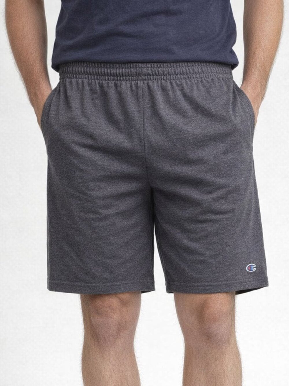 Champion Gray Heather Jersey Athletic Large Shorts